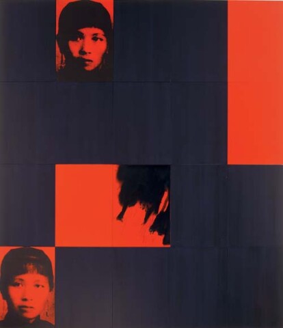 Lindy Lee Virtues of the Receptive, 2003; inkjet print, acrylic on board; 20 panels, 166 x 142.5 cm; enquire