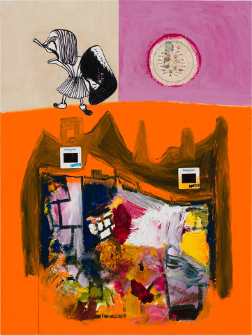 Gareth Sansom Warrior, 2021; mixed media on plywood; 80 x 60 cm; more info; enquire