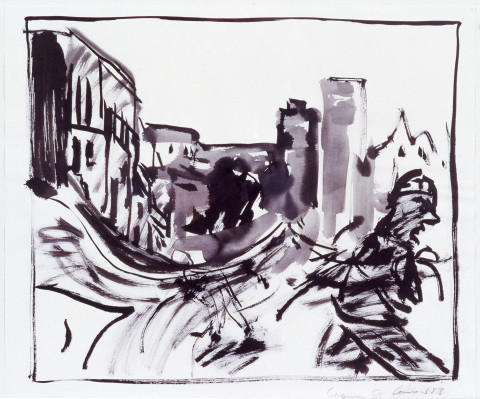 Kevin Connor Crown Street, 1985; ink on paper; 49 x 41 cm; enquire