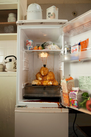 Tatzu Nishi The Aureole of Tofu Buddha and Soy Sauce - The Land of Perfect Bliss, 2009; LightJet print; 150 x 106 cm; Edition of 5 + AP 1; more info; enquire