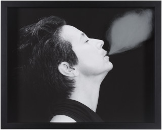 Julie Rrap Blow Back #23, 2018; digital print and handground glass; 52 x 64 cm; Edition of 3 + AP 1; enquire