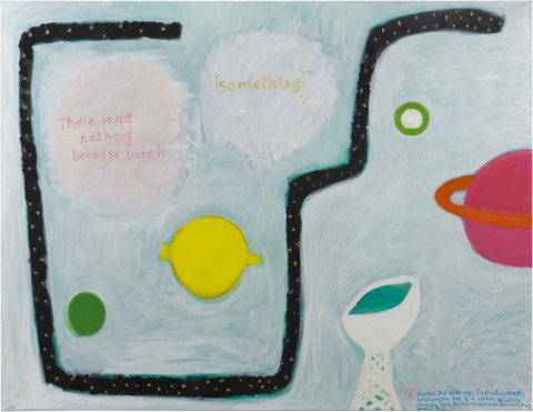 Angela Brennan Planet painting for GDH, 2018; oil on linen; 136 x 176 cm; enquire