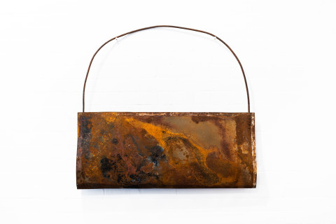 Lorraine Connelly-Northey Narrbong, 2019; CONNL - 0005; burnt steel, wire; 107 x 114 x 8 cm; enquire