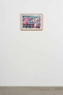installation view; Callum Morton Door #9, 2025; pencil and gouache on paper; 30 x 42 cm; enquire