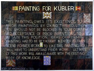 Imants Tillers Body of Knowledge, 2002; synthetic polymer paint, gouache on 79 canvasboards, nos. 70903 - 70981; 228.6 x 304.8 cm; enquire