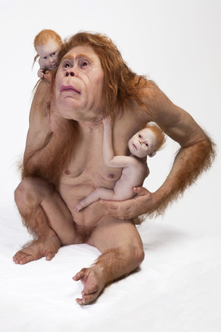 Patricia Piccinini Kindred, 2018; silicone, fibreglass, hair; 103 x 95 x 128 cm; Edition of 3 + 1 AP; enquire