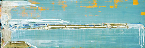 John Firth-Smith Listening, 2006; oil on linen; 92 x 274 cm; 3' x 9'; enquire
