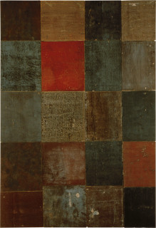 Rosalie Gascoigne Earth 9, 1999; sawn builders form-board; 152 x 104.5 cm; The series comprises ten panels; enquire