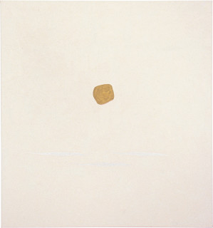Fiona Foley Buddhist Rock, 1998; oil on canvas; 128.5 x 120 cm; enquire