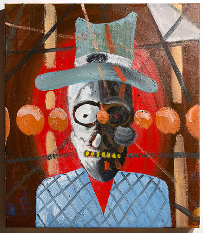 David Griggs Skull Cowboy, 2014; Oil on canvas; 71.5 x 61 cm; enquire