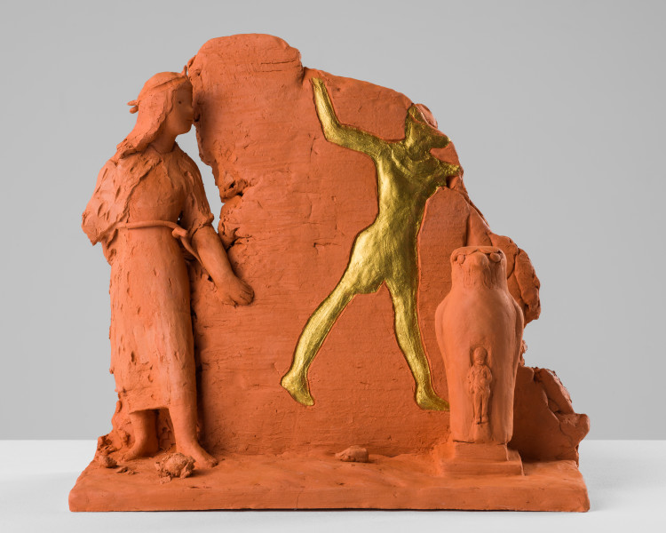 Linda Marrinon Scene at Edfu, 2020, terracotta, 29 x 31 x 16 cm