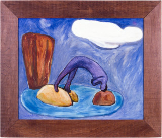 Joan Ross Self Portrait (Imbroglio), 1989; oil on masonite; 61 x 75 cm; enquire