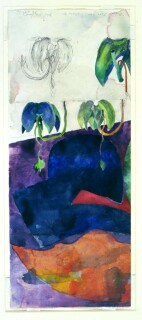 John Wolseley Dipterocarp germination, 1998; watercolour on paper; 56.7 x 23.5 cm; enquire