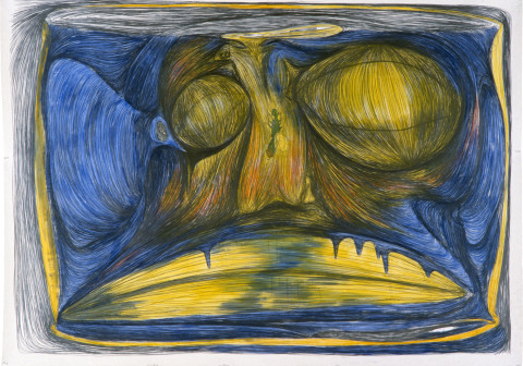 Dale Frank The Glass Bottle, 1985; pencil on paper; 182 x 254 cm; enquire