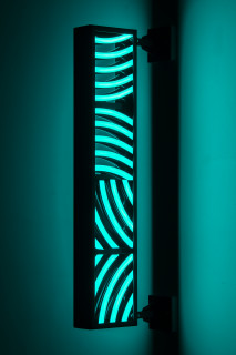 Callum Morton City Lights #8, 2026; steel, powder coating, lights; 106 x 34 x 12 cm; enquire