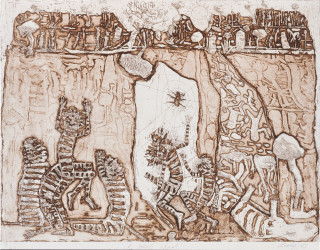 Keith Looby A Whole Past, 1980-82; pen, ink and gouache on paper; enquire