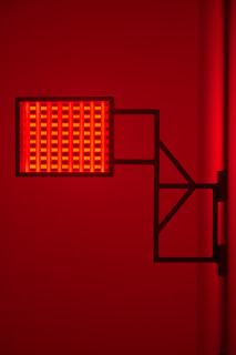 Callum Morton City Lights #7, 2026; steel, powder coating, lights; 69.5 x 80 x 12 cm; enquire