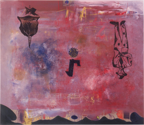 Gareth Sansom Floating, 1988; oil and enamel on linen; 198.1 x 228.6 cm; enquire