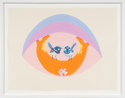 Patricia Piccinini Gentle Gaze, 2025; acrylic on paper; 56 x 76 cm; more info; enquire