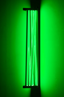 Callum Morton City Lights #11, 2026; steel, 2Pac polyurethane, lights; 94.5 x 19 x 15.5 cm; enquire