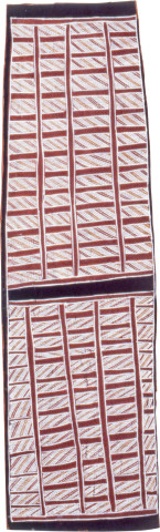 Philip Gudthaykudthay Gunyungmirringu Landscape, 1991; natural ochre on Stringybark; 92 x 24 cm; enquire