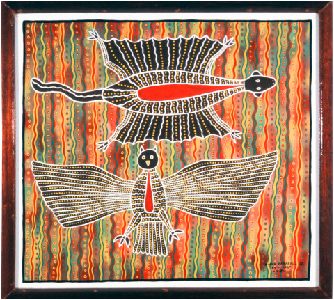 Robert Campbell Jnr Flying Squirrel & Owl, 1987; acrylic on board; 104 x 96 cm; enquire