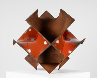 James Angus Misfit, 2025; steel, enamel paint; 84 x 97 x 86 cm; enquire