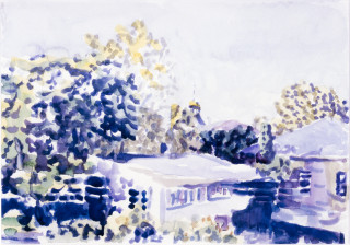 Gunter Christmann Rebusuber Suberebus, 1988; watercolour on Inges paper; 59.5 x 73.5 cm; enquire