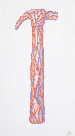 Maria Kozic Pulse (Hammer), 1991; synthetic polymer paint on cotton duck; 138 x 76 cm; enquire