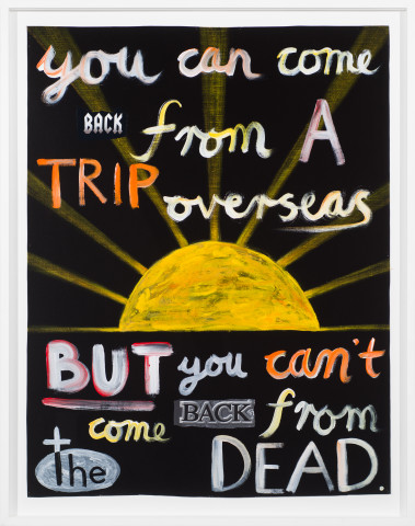 Nell Not just an Australian Problem, 2018; acrylic and mixed media on canvas; 102.2 x 80.4 cm; enquire