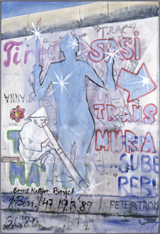 Gunter Christmann Stasi Transmura, 1989; acrylic on canvas; 244 x 168 cm; enquire