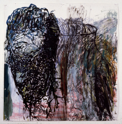 Mike Parr Werner Von Braun (Alchemy and Death), 1987; acrylic, girault pastel & charcoal on canvas; enquire