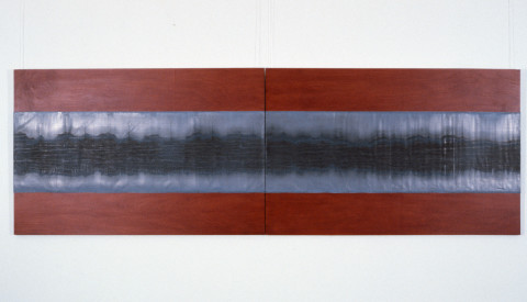 Carole Roberts The Well, 1990; lead on wood; 122 x 366 cm; enquire