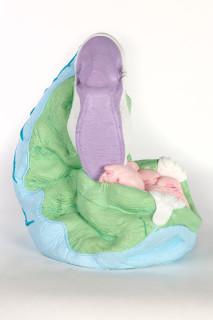Patricia Piccinini Creche, 2025; silicone, resin; 47 x 42 x 35 cm; From a suite of 6 colour variations; enquire