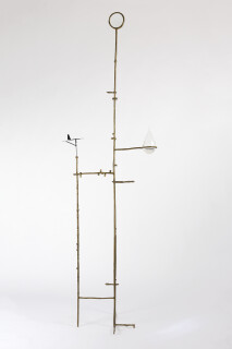 Caroline Rothwell Retort #1, 2017; bronze, magnifying lens, wind vane, storm glass; 225 x 68 x 43 cm; Enquire
