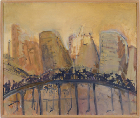 Kevin Connor Walkway (Cairo Summer), 1985-86; oil on Belgian linen; 101 x 122 cm; enquire