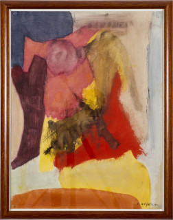 Sam Atyeo Yellow, Red and Company, 0; gouache on paper; 65 x 50 cm; enquire
