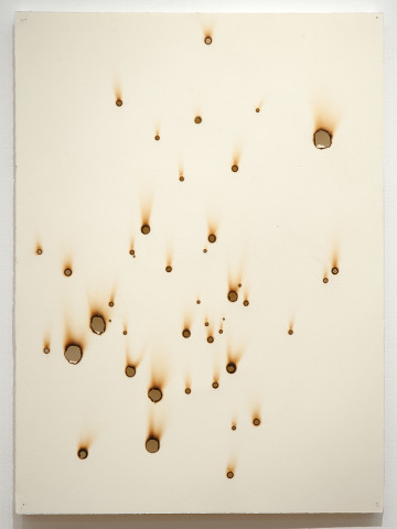 Lindy Lee Conflagrations From the End of Time (7), 2009; paper, fire; 76 x 56 cm; enquire