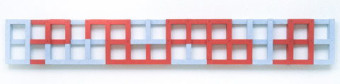 Hilarie Mais Sky, 1990; oil paint on timber; 29 x 208 x 6 cm; enquire