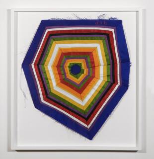 Del Kathryn Barton no other side, 2012; Dupion silk & embroidery cotton; 55.5 x 52 cm; enquire