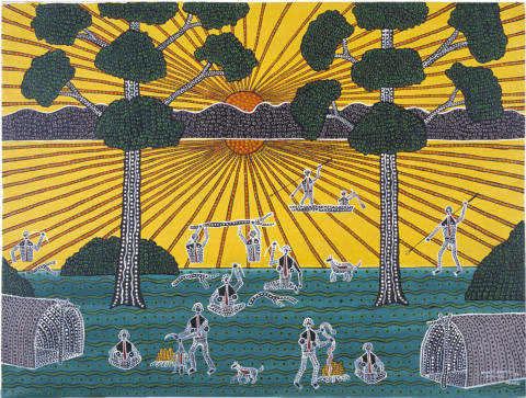 Robert Campbell Jnr Giver of Life, 1987; acrylic on canvas; 91 x 120 cm; enquire