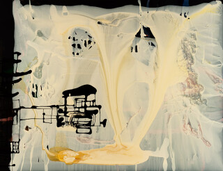 Dale Frank 10. The Chinese Military machine, a watercolor fragment, 2009; varnish and acrylic on canvas; 200 x 260 cm; enquire