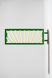 Callum Morton City Lights #4, 2026; steel, 2Pac polyurethane, lights; 30 x 83 x 15 cm; enquire