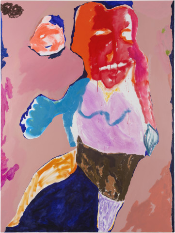 Tom Polo guard to guide, 2018; acrylic, Flashe and acrylic spray on canvas; 183 x 137 cm; enquire