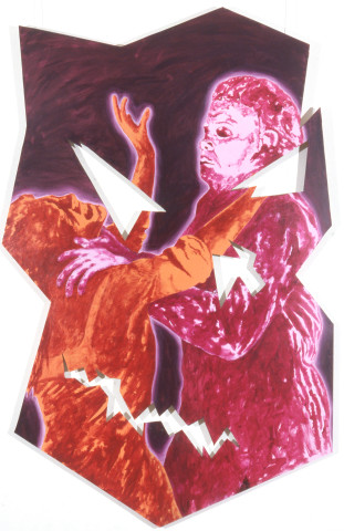 Maria Kozic Pieces (The Shape), 1988; acrylic on board; 190.5 x 121 cm; enquire