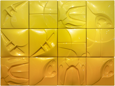 Patricia Piccinini Cloudless Field, 2017; Automotive paint on ABS plastic; 150 x 200 cm; enquire