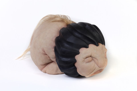Patricia Piccinini Tyre Lion Cub, 2018; Silicone, fibreglass, hair; 32 x 64 x 33.7 cm; Edition of 6 + AP 2; Enquire