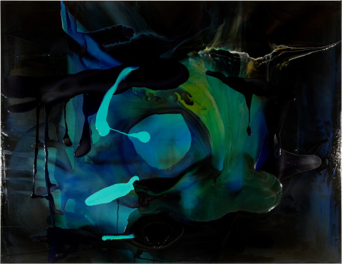 Dale Frank 5. The Unattended Funeral coldest before dawn as the last , 2007; varnish on canvas; 200 x 260 cm; enquire