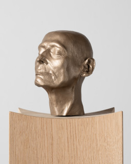 Julie Rrap Brazen Heads (detail), 2026; bronze, wood; 12 parts; 161 x 24 x 24 cm each, dimensions variable based on installation configuration; Edition of 2 + 1 AP; enquire