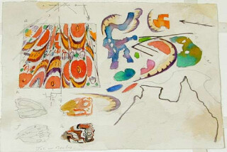 John Wolseley Plate tectonics- Sulawesi, 1998; watercolour on paper; 15.7 x 23 cm; enquire